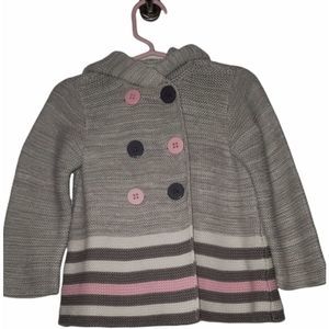 First Impressions Hooded button down sweater